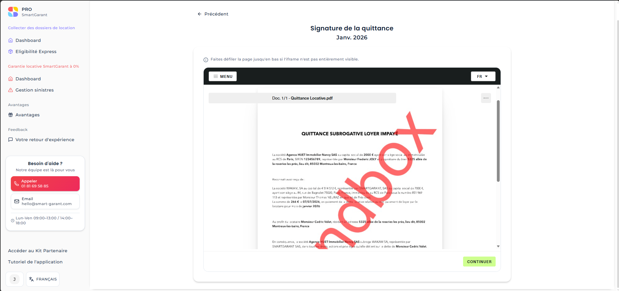 Pending signature